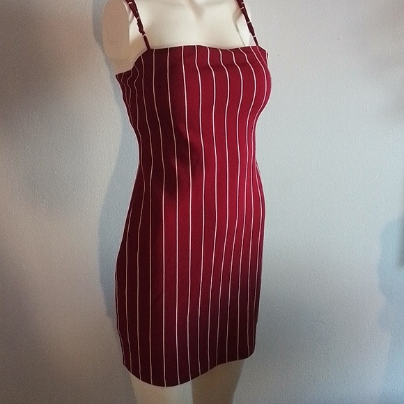 Red Pinstripe Dress - Picture 1 of 5